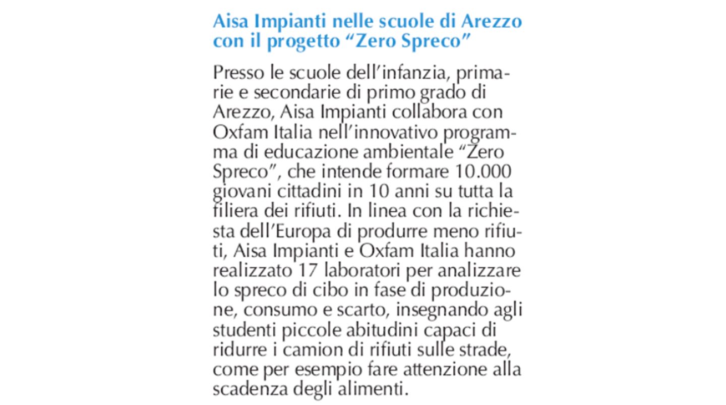 Img interna zero spreco maggio rassegna stampa 04