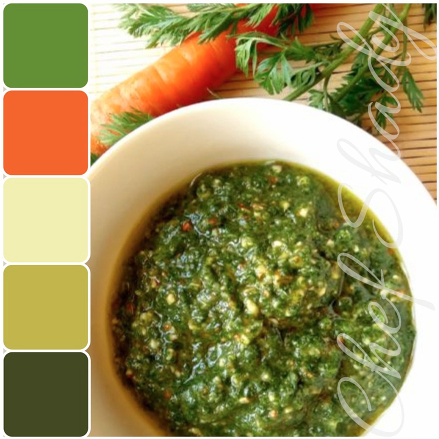 Landing pesto foglie carote