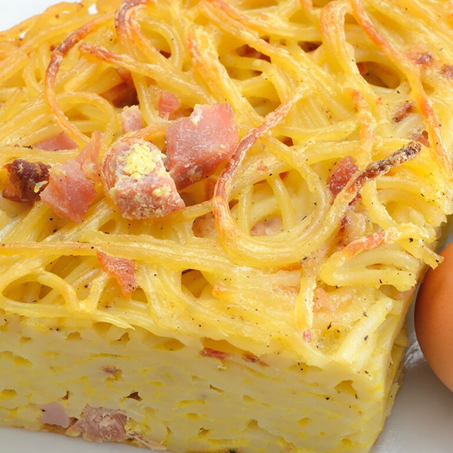 Landing frittata spaghetti